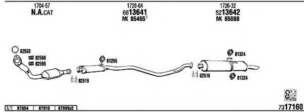 FONOS PE40527 Exhaust System